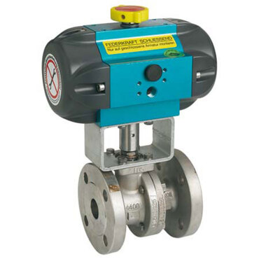 Ball valve Series: 516IIT/540IIT Type: 3192 Stainless steel Fire safe Pneumatic operated Single acting, spring closing Flange PN16/40
